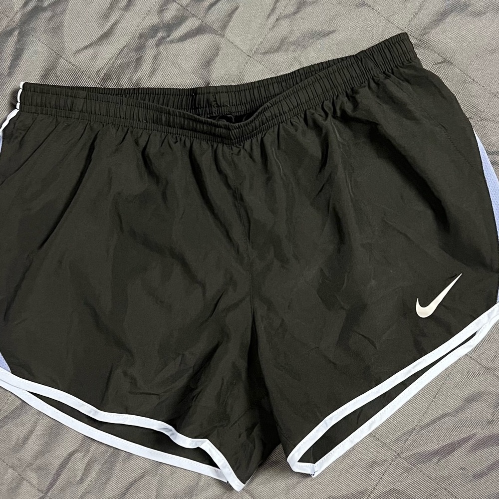 Nike Women's Black and White Athletic Shorts